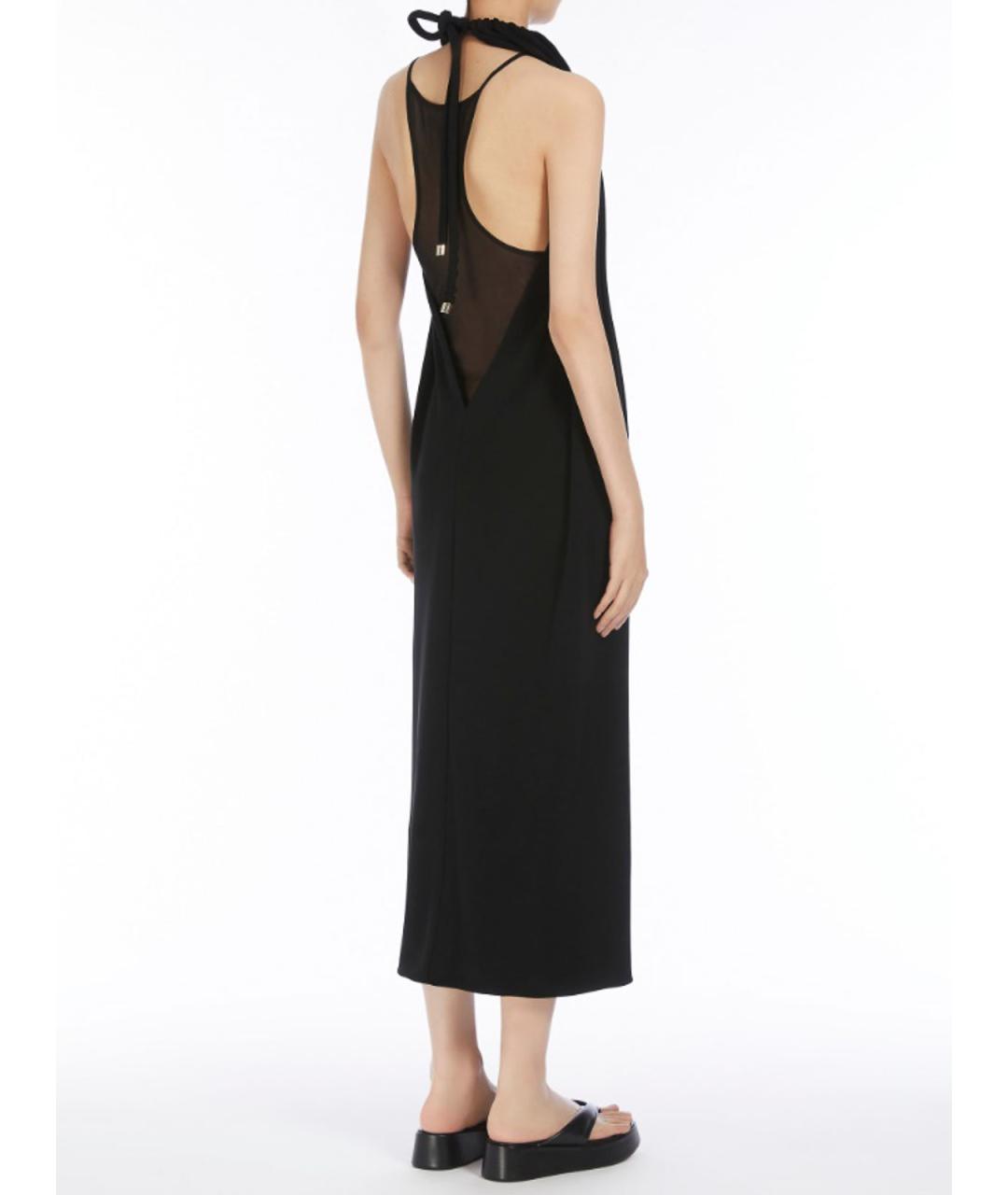 SPORTMAX Черное вискозное платье, фото 4