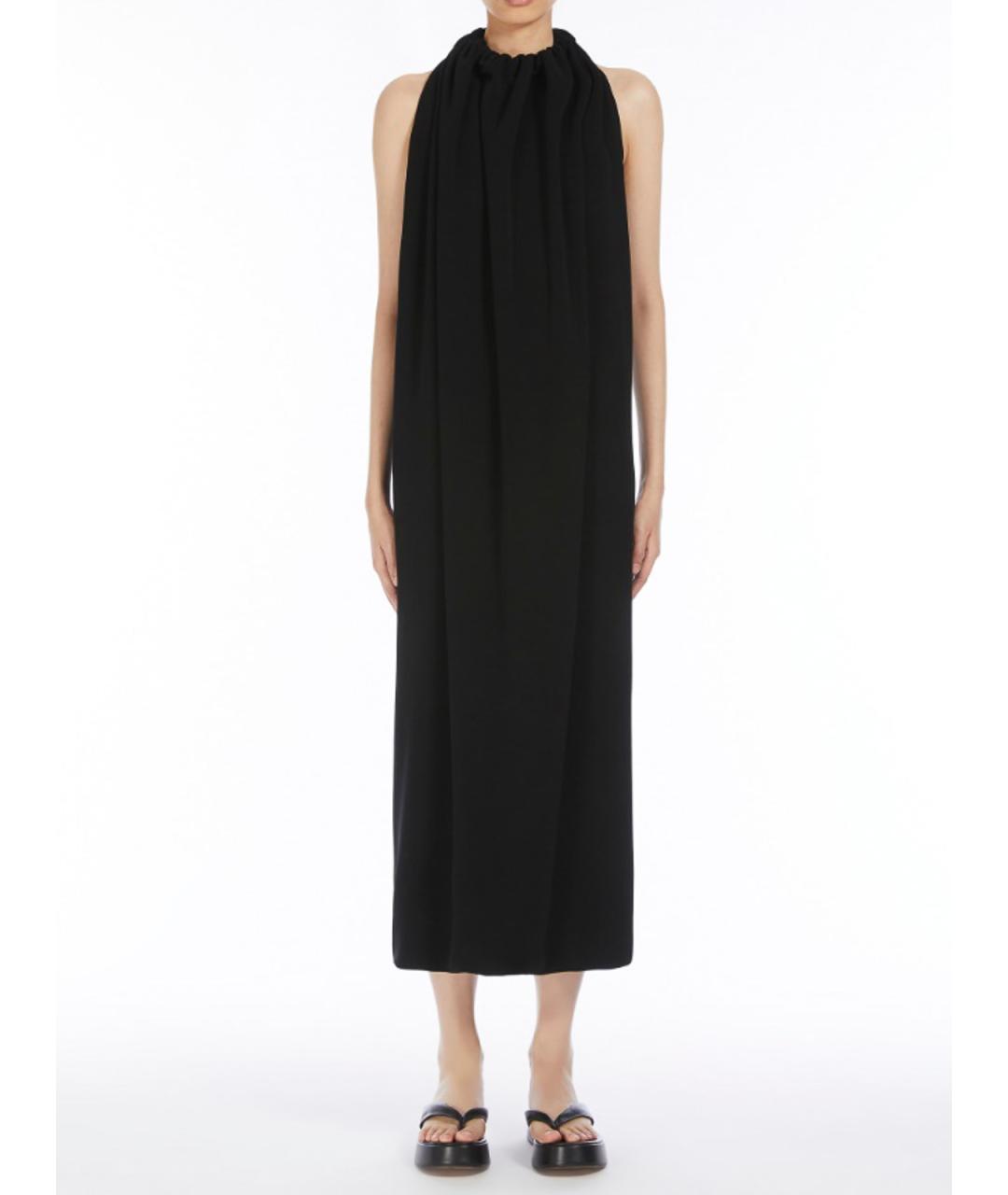 SPORTMAX Черное вискозное платье, фото 3