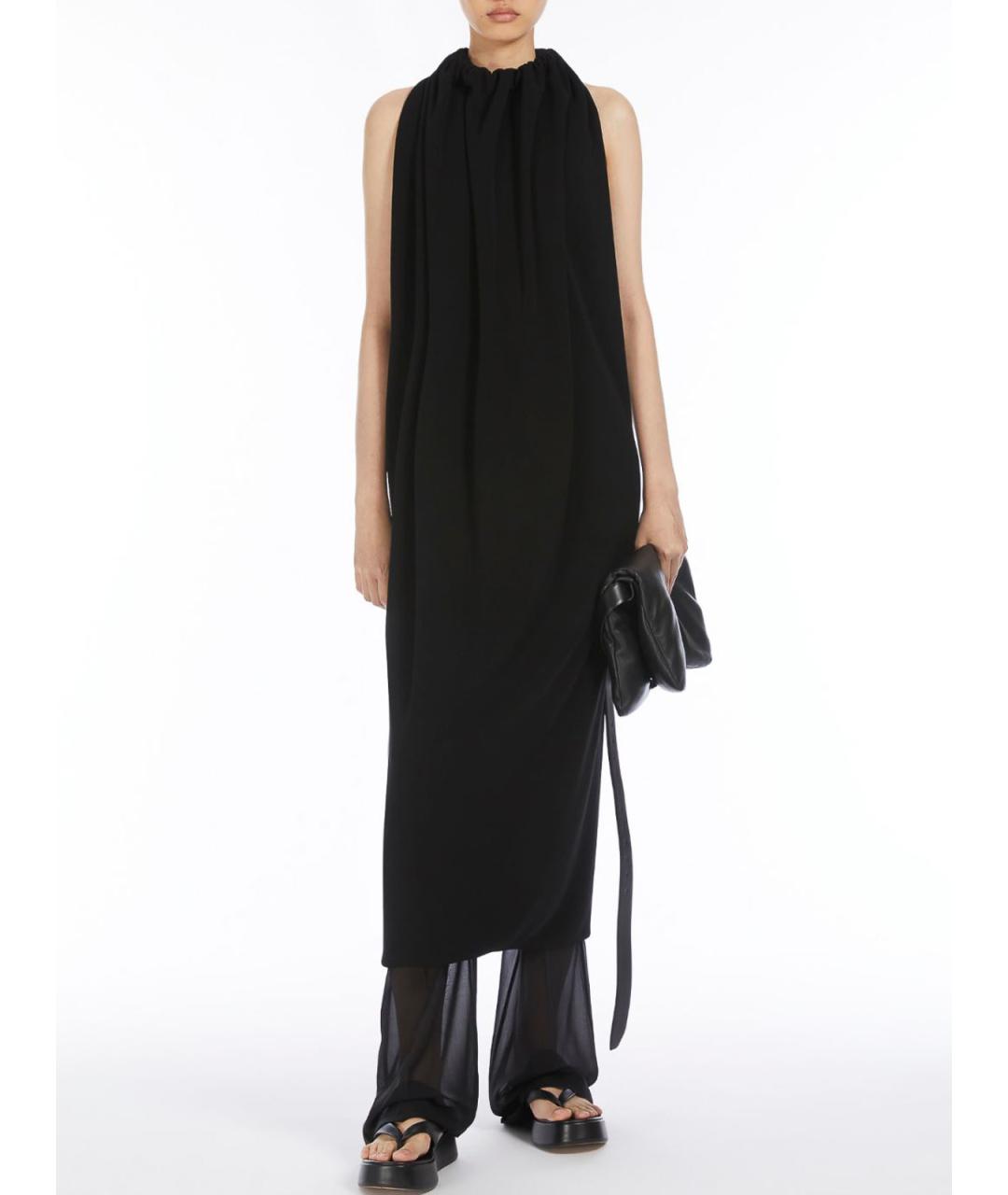 SPORTMAX Черное вискозное платье, фото 2
