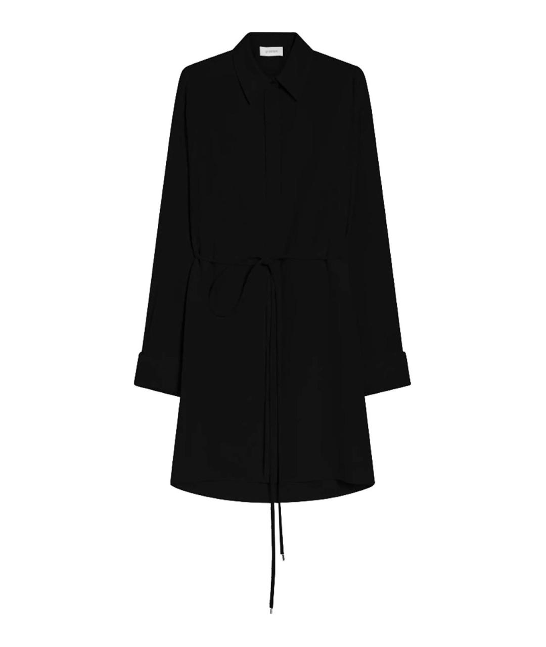 SPORTMAX Черное шелковое повседневное платье, фото 1