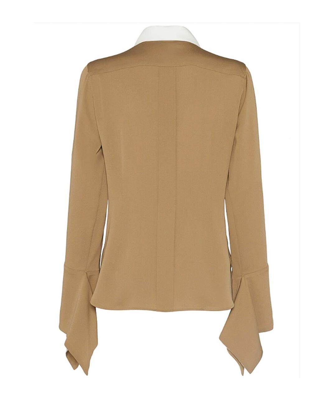 MAX MARA Бежевая шелковая рубашка, фото 3