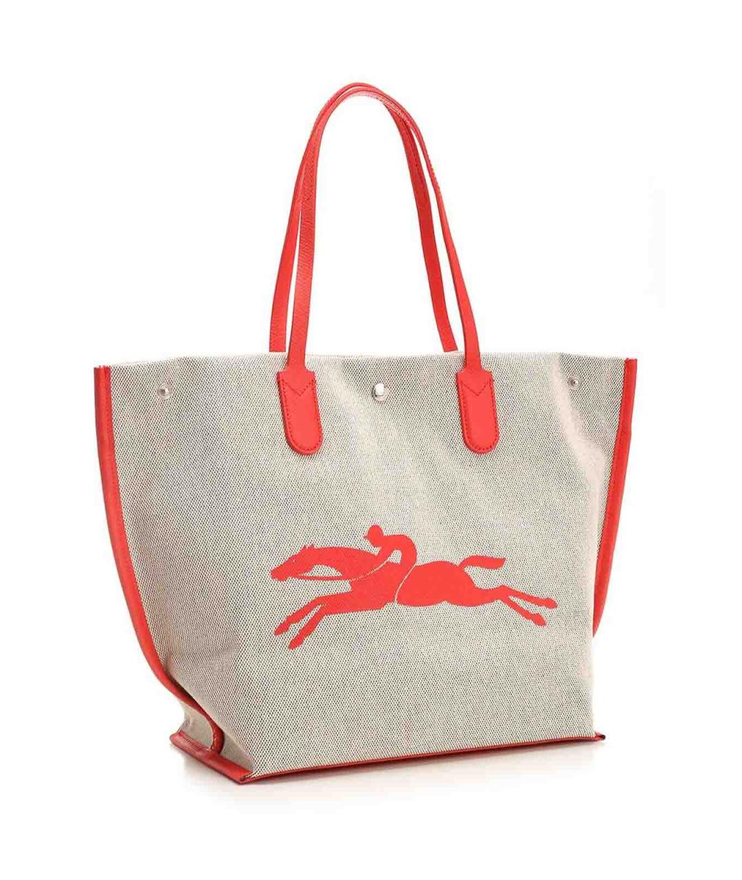 LONGCHAMP Оранжевая тканевая сумка через плечо, фото 2