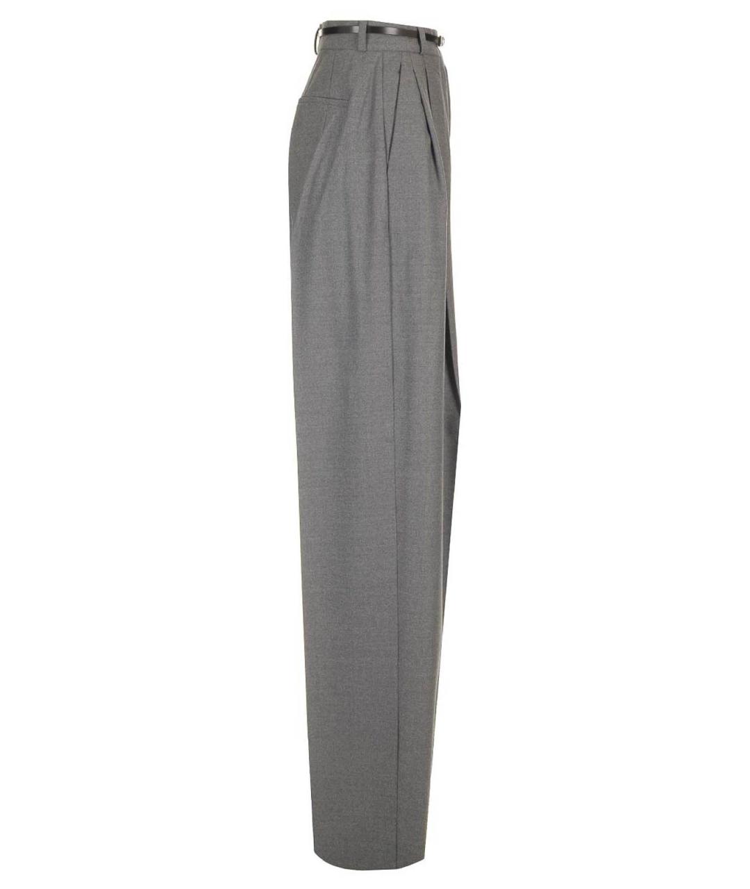 SPORTMAX Серые кожаные шорты, фото 3
