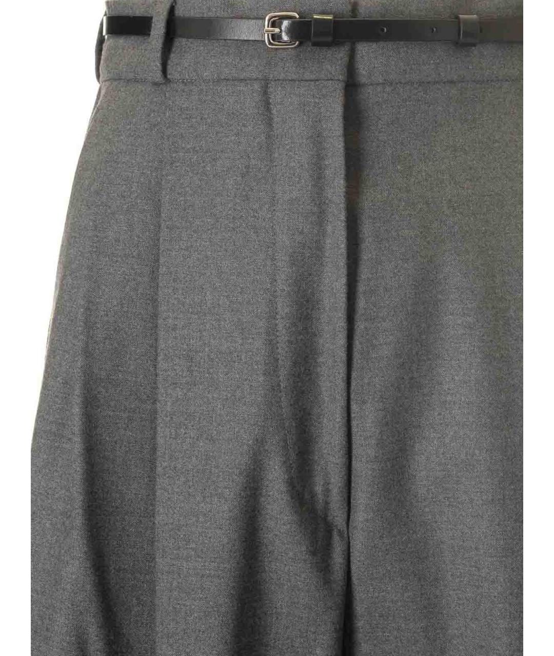 SPORTMAX Серые кожаные шорты, фото 5
