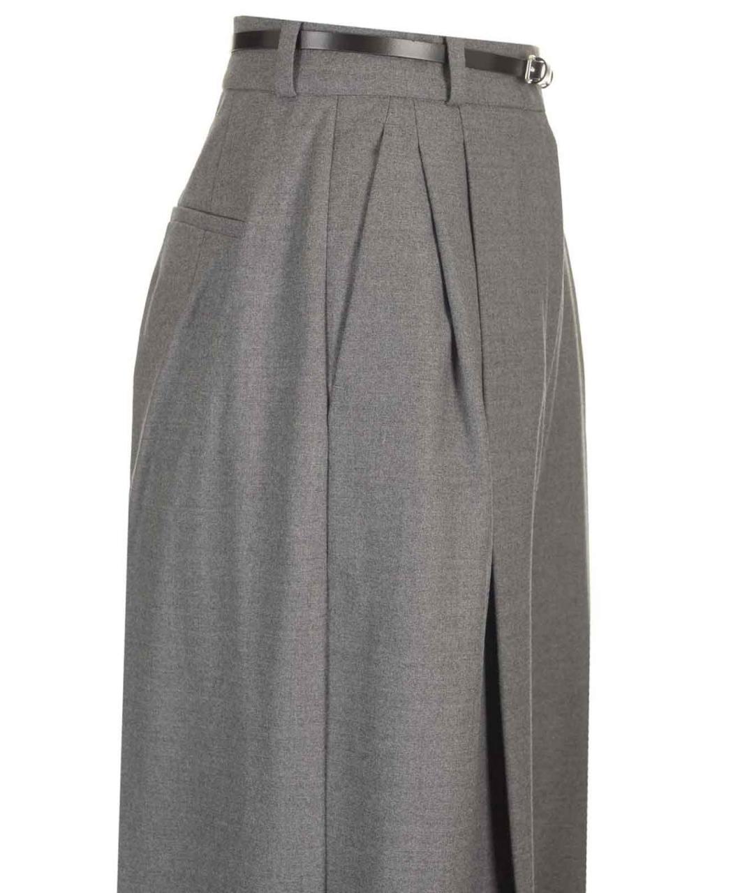 SPORTMAX Серые кожаные шорты, фото 4