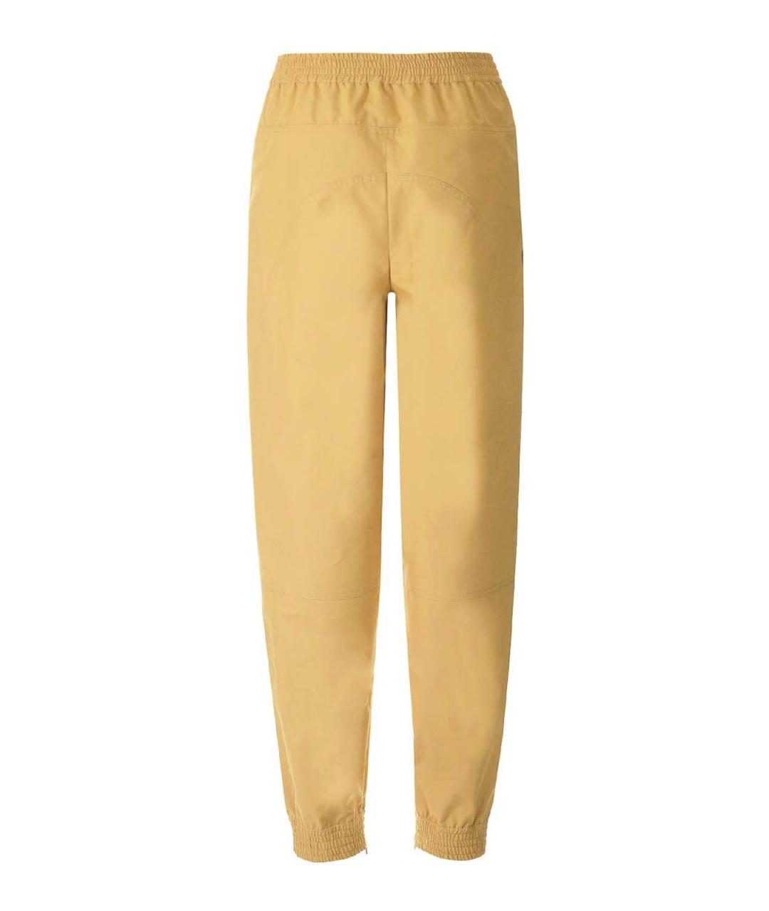 LOEWE Желтые хлопковые прямые брюки, фото 2