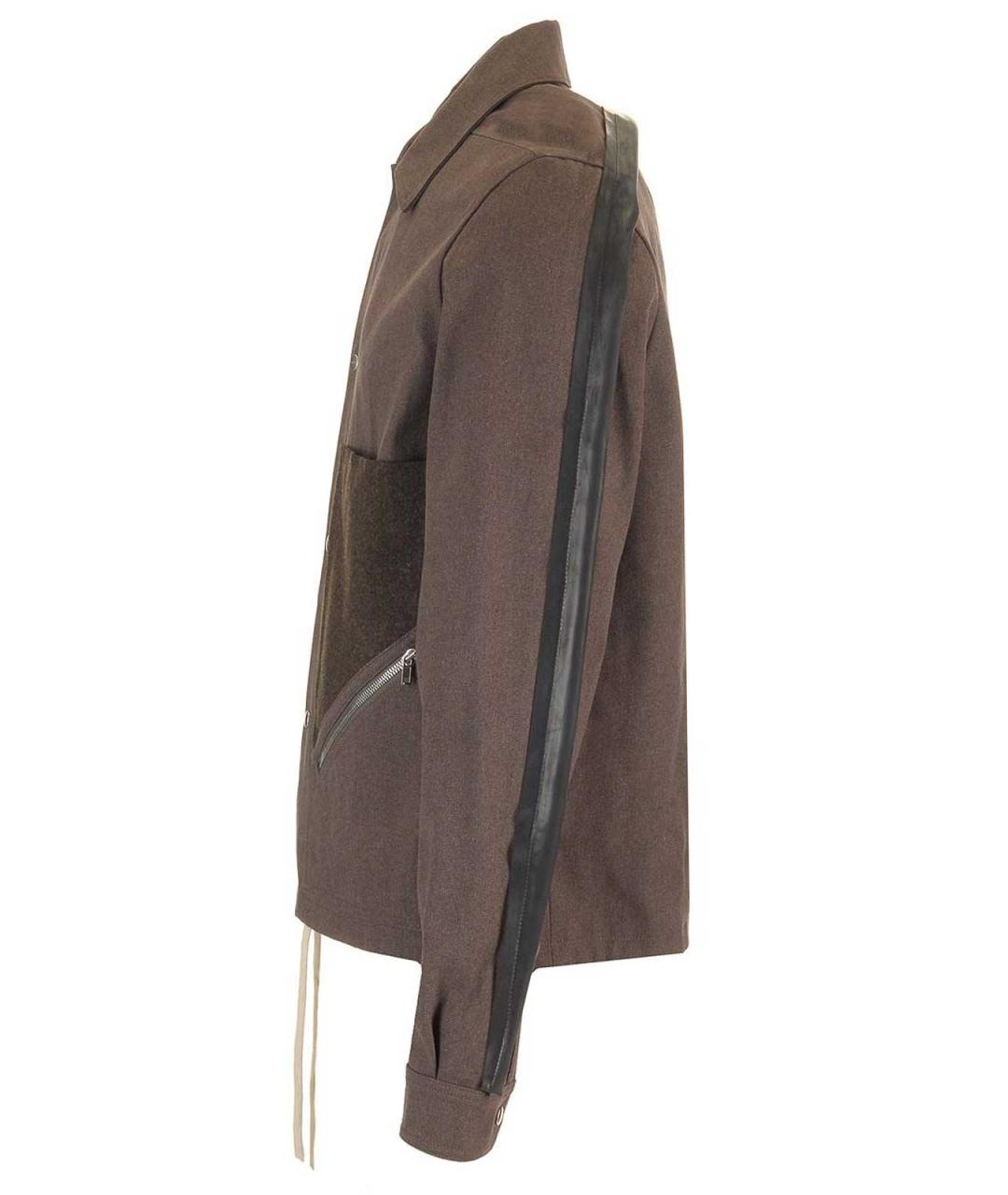 RICK OWENS Коричневая хлопковая куртка, фото 3