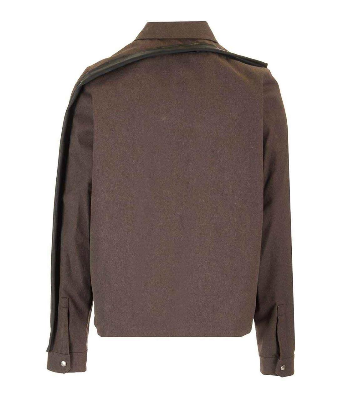RICK OWENS Коричневая хлопковая куртка, фото 2