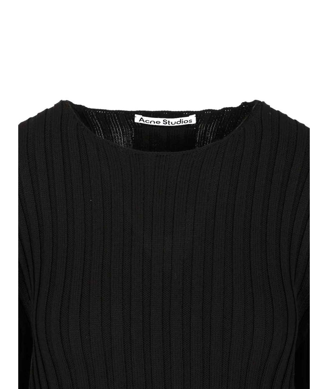 ACNE STUDIOS Черный хлопковый джемпер / свитер, фото 4