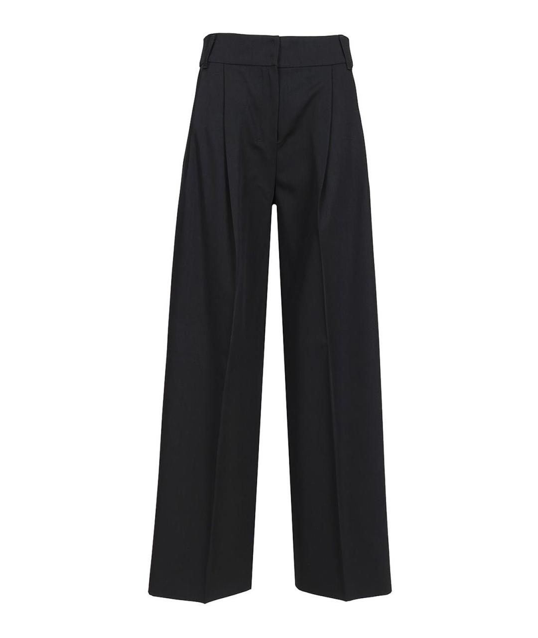 'S MAX MARA Синие шерстяные прямые брюки, фото 1