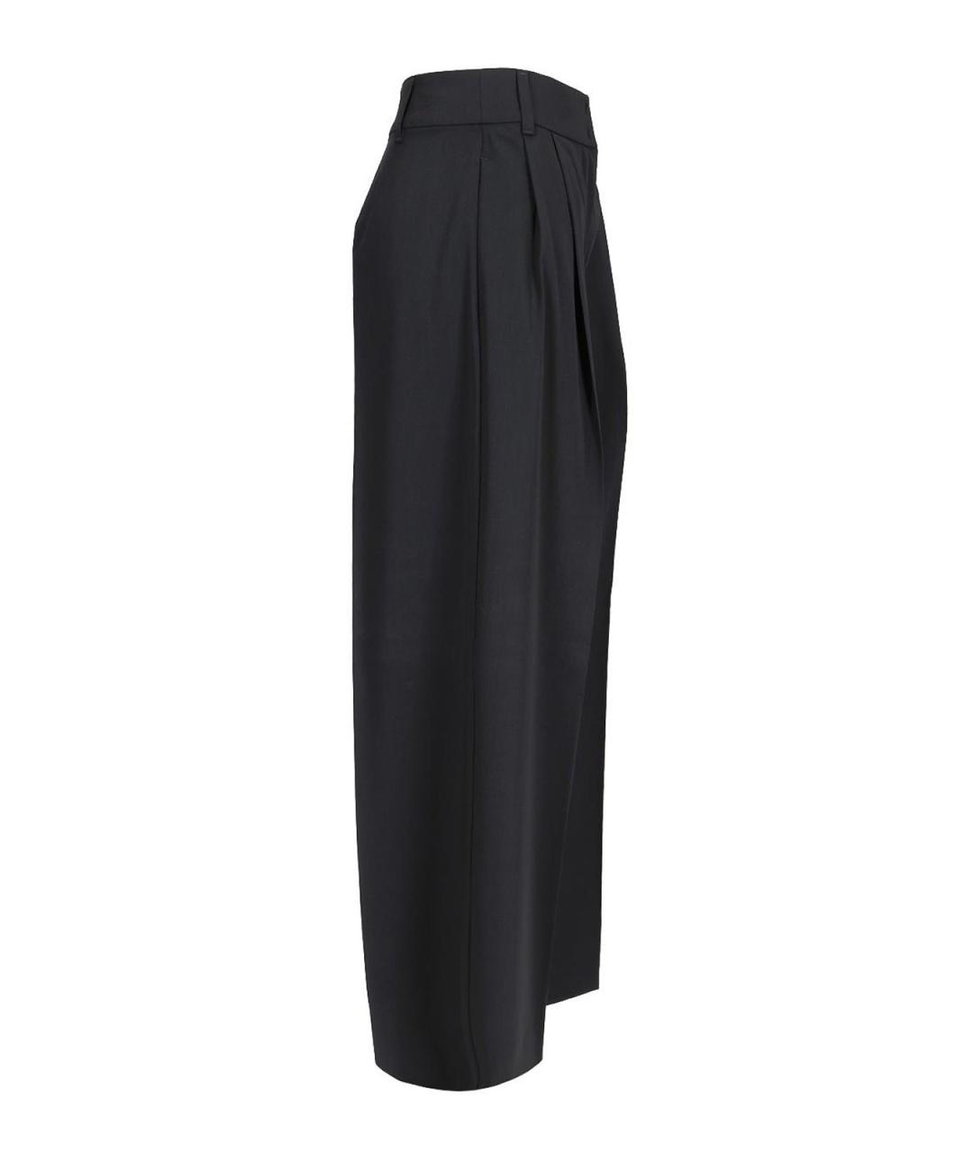 'S MAX MARA Синие шерстяные прямые брюки, фото 3