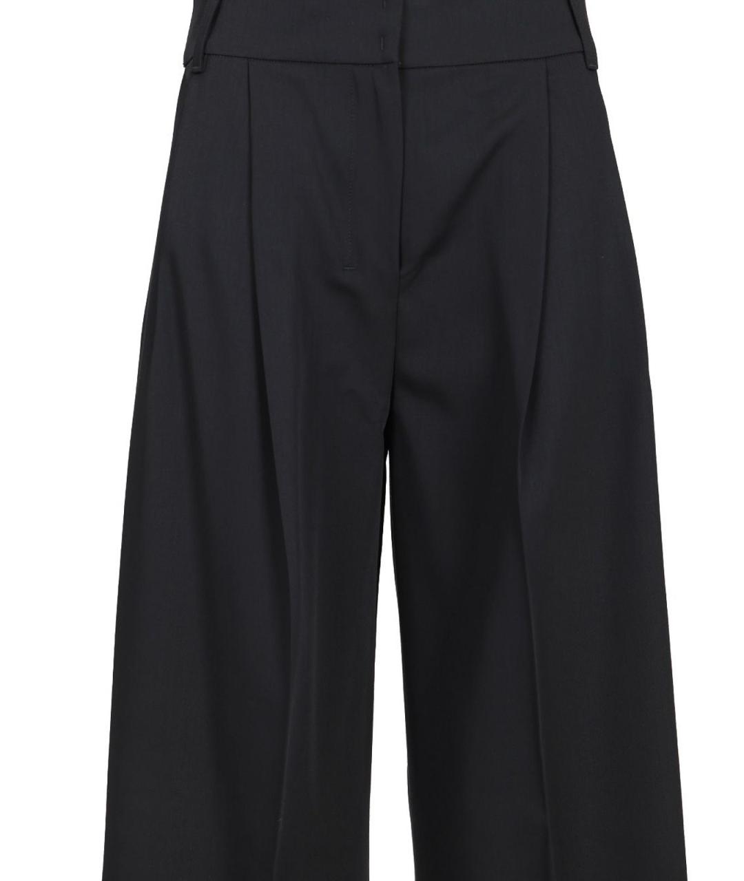 'S MAX MARA Синие шерстяные прямые брюки, фото 4