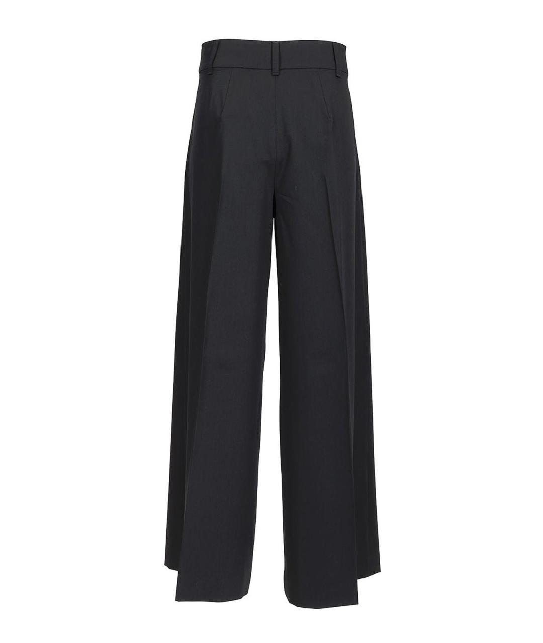 'S MAX MARA Синие шерстяные прямые брюки, фото 2