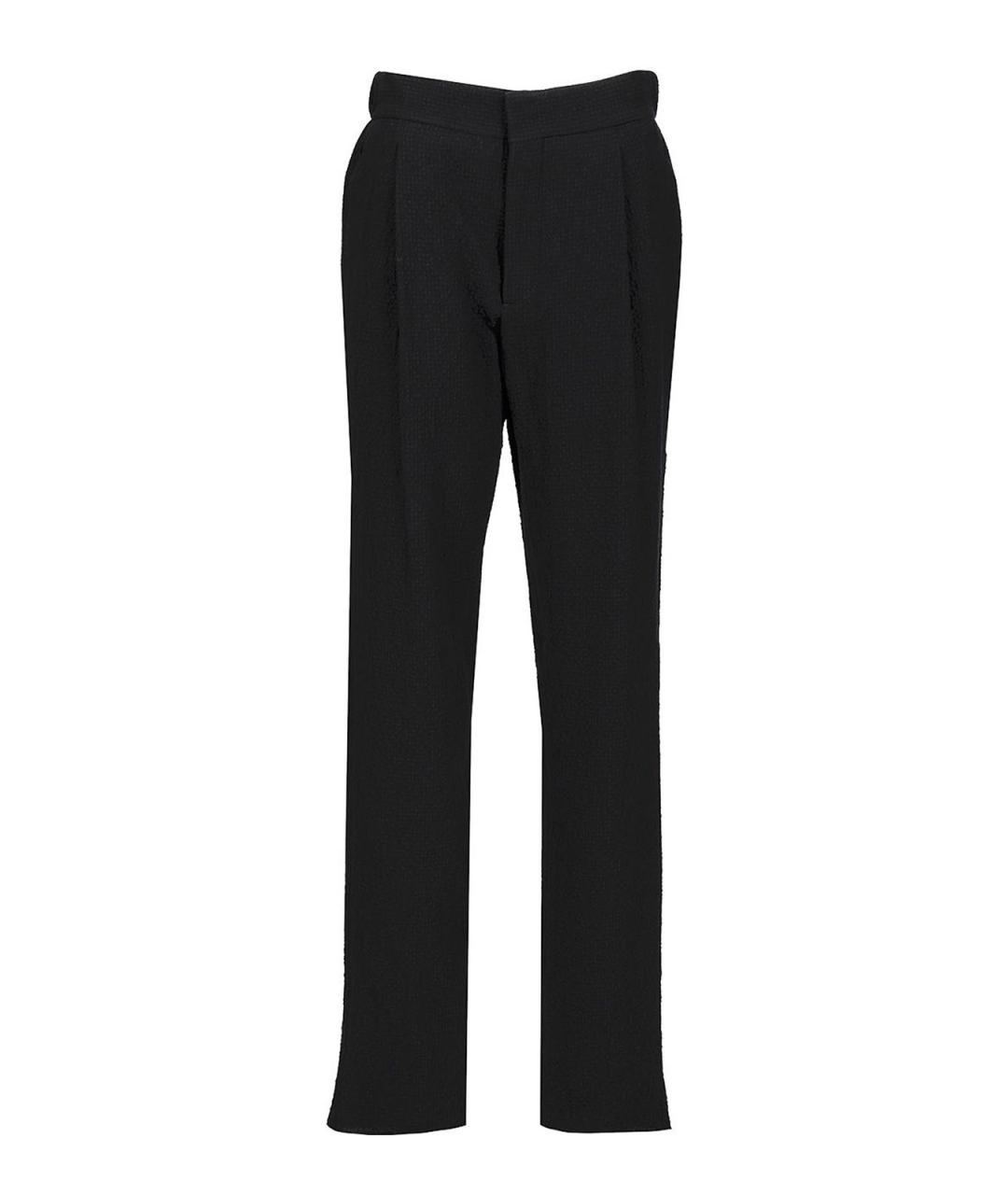 GIORGIO ARMANI Черные шерстяные классические брюки, фото 1