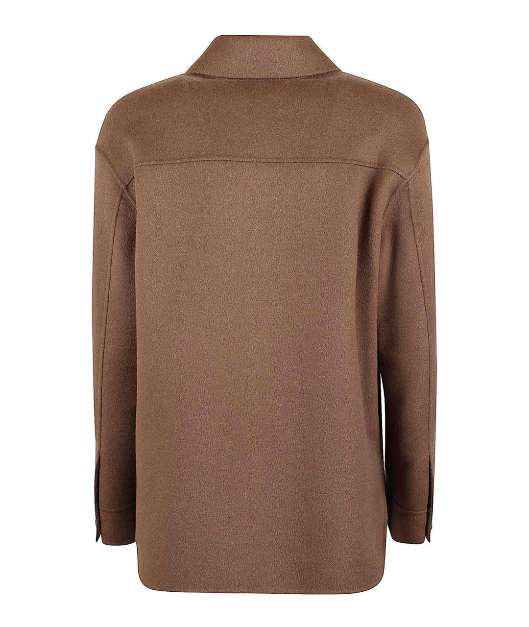 MAX MARA Коричневый шерстяной жакет/пиджак, фото 2