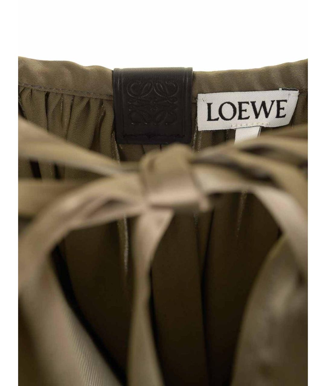 LOEWE Зеленое вискозное повседневное платье, фото 4