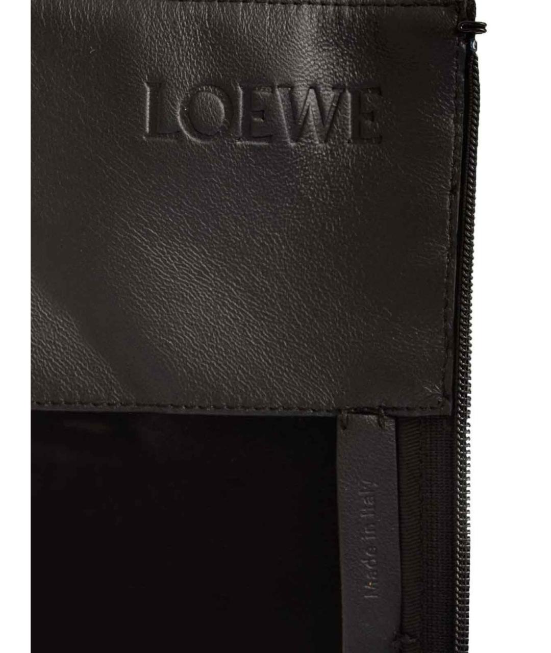 LOEWE Черное шерстяное повседневное платье, фото 4