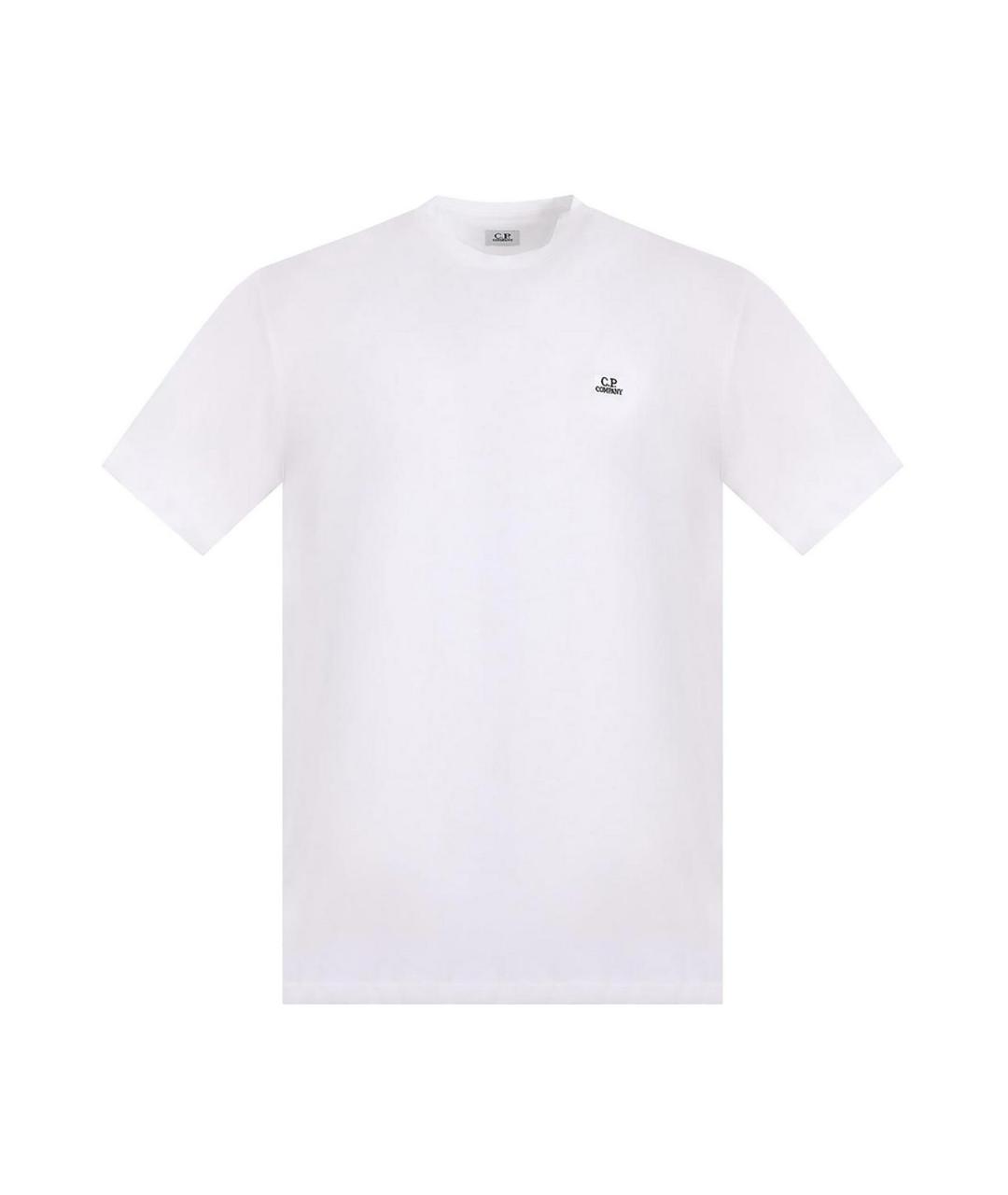 CP COMPANY Белая хлопковая футболка, фото 1
