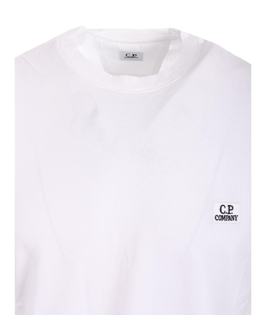 CP COMPANY Белая хлопковая футболка, фото 4