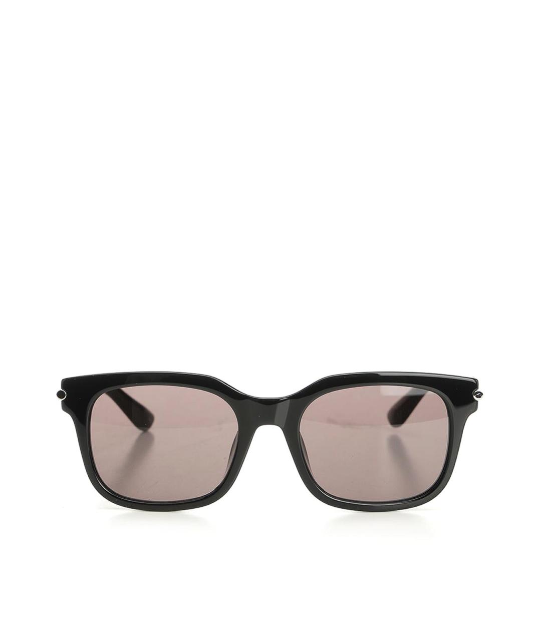 ALEXANDER MCQUEEN Черные металлические солнцезащитные очки, фото 1