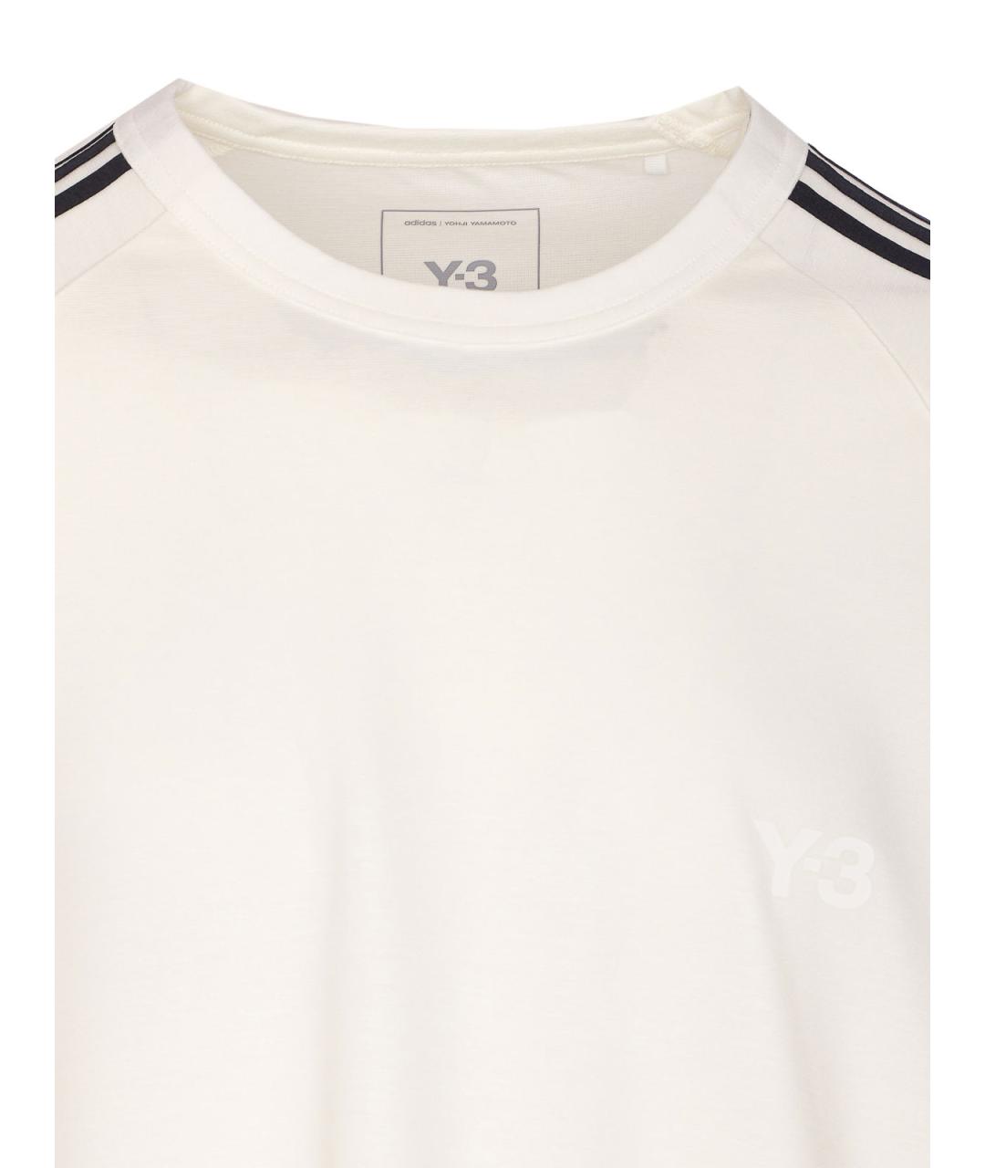 Y-3 Белая хлопковая футболка, фото 4