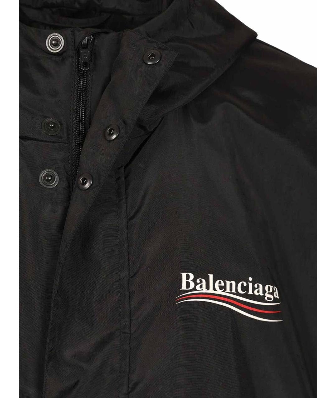 BALENCIAGA Черная полиэстеровая куртка, фото 4