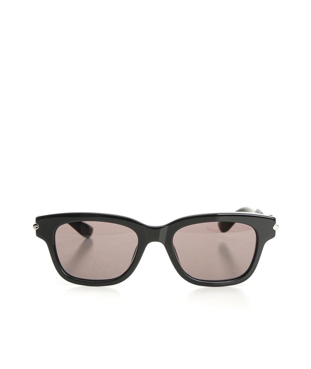 ALEXANDER MCQUEEN Черные металлические солнцезащитные очки, фото 1