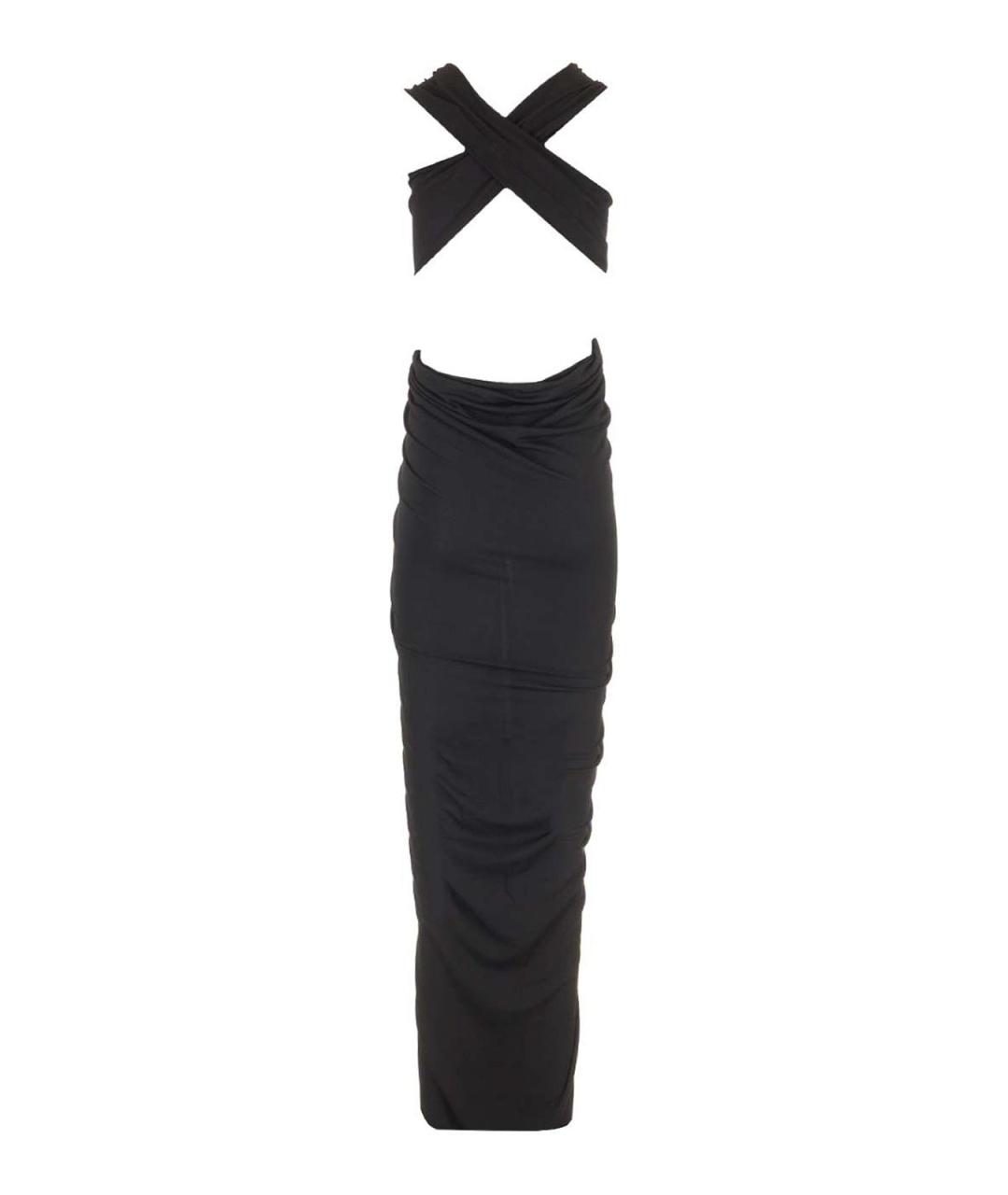 RICK OWENS Черное вискозное платье, фото 2