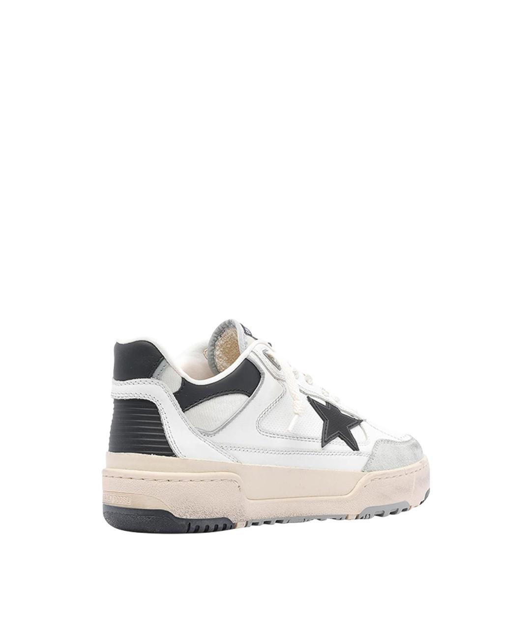 GOLDEN GOOSE Белые кожаные низкие кроссовки / кеды, фото 3