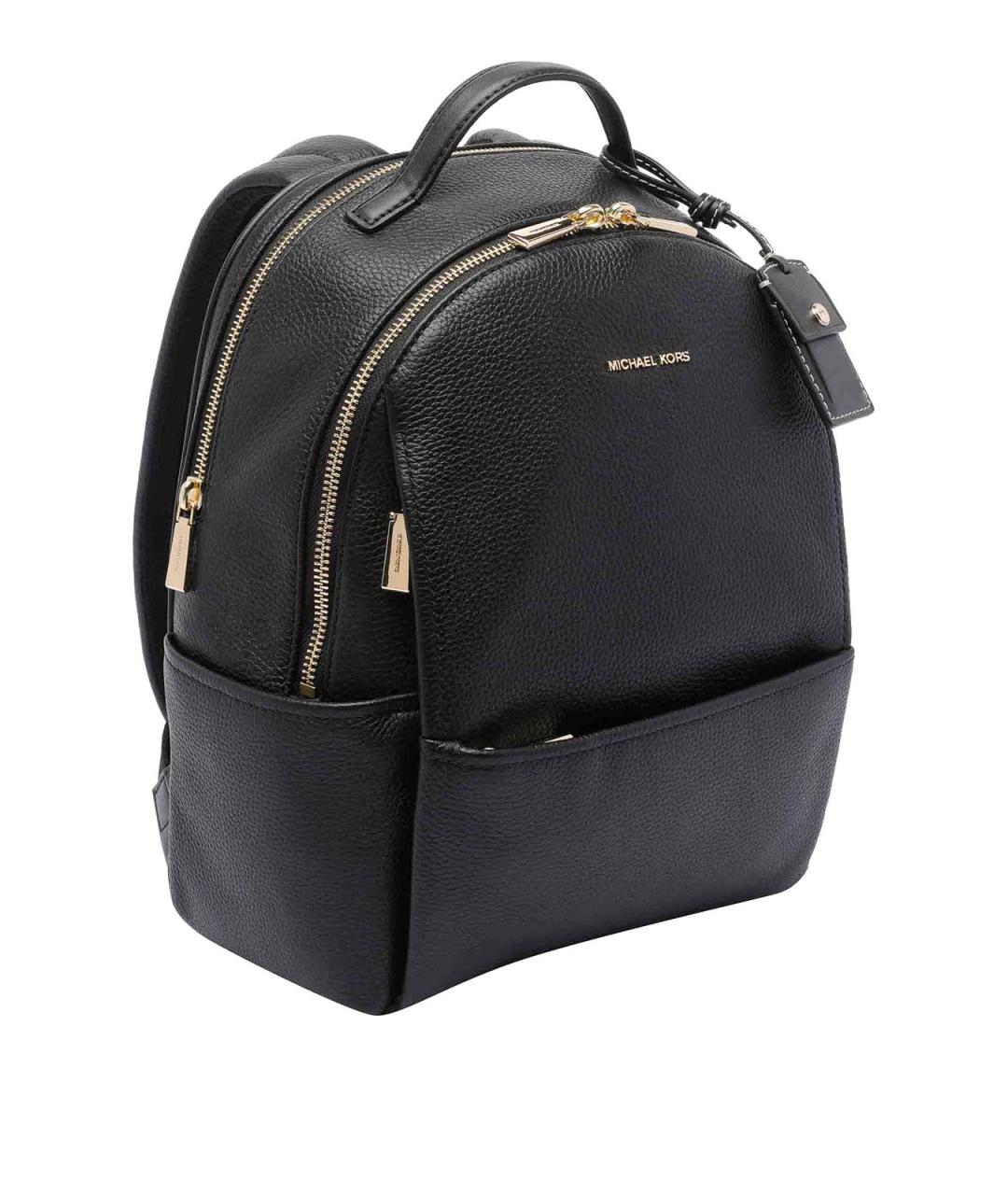 MICHAEL MICHAEL KORS Черный кожаный рюкзак, фото 2