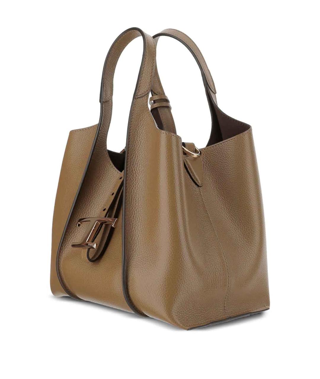 TOD'S Коричневая кожаная сумка через плечо, фото 4