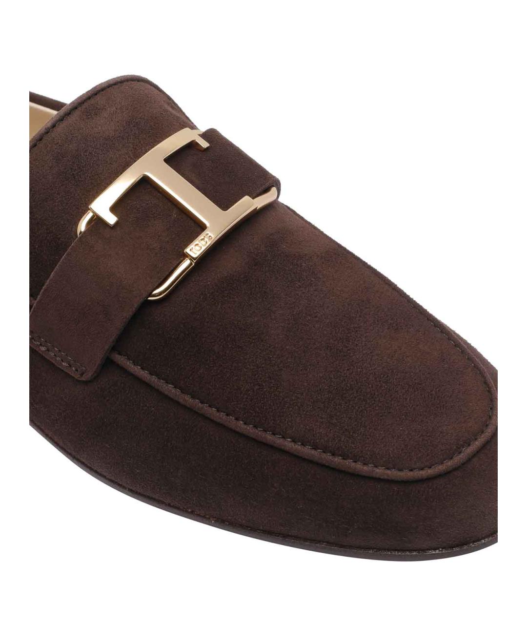 TOD'S Коричневые замшевые лоферы, фото 4