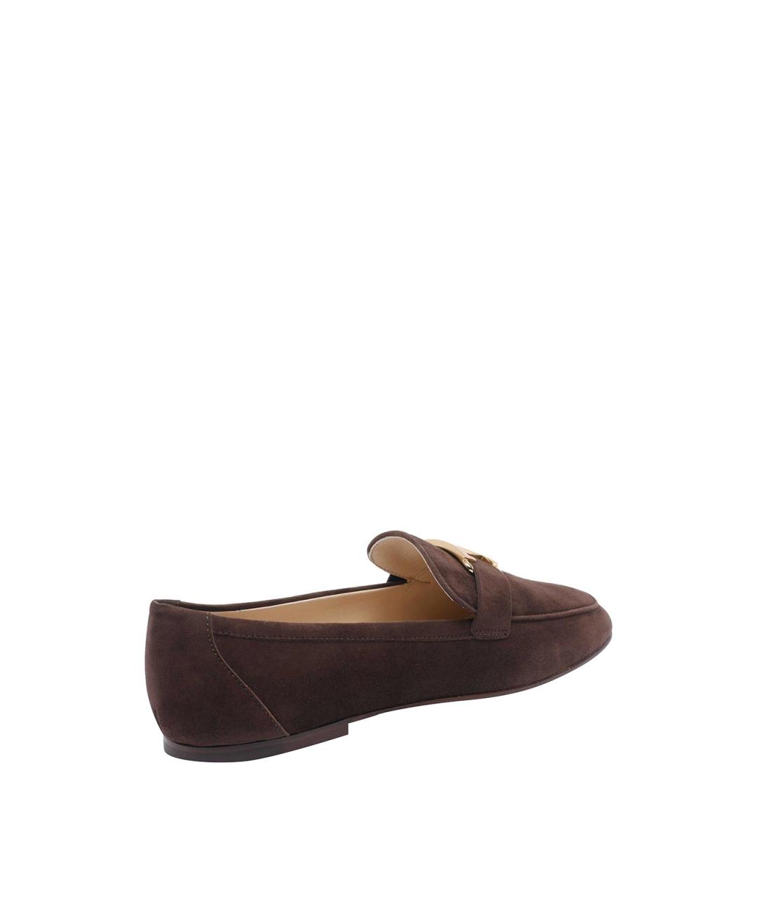 TOD'S Коричневые замшевые лоферы, фото 3