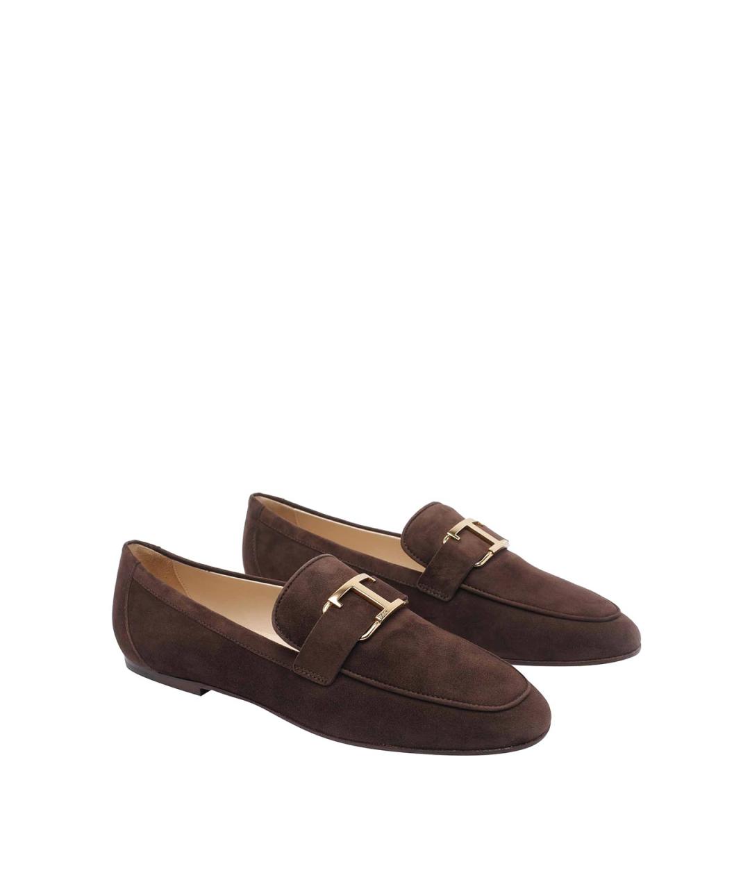TOD'S Коричневые замшевые лоферы, фото 2