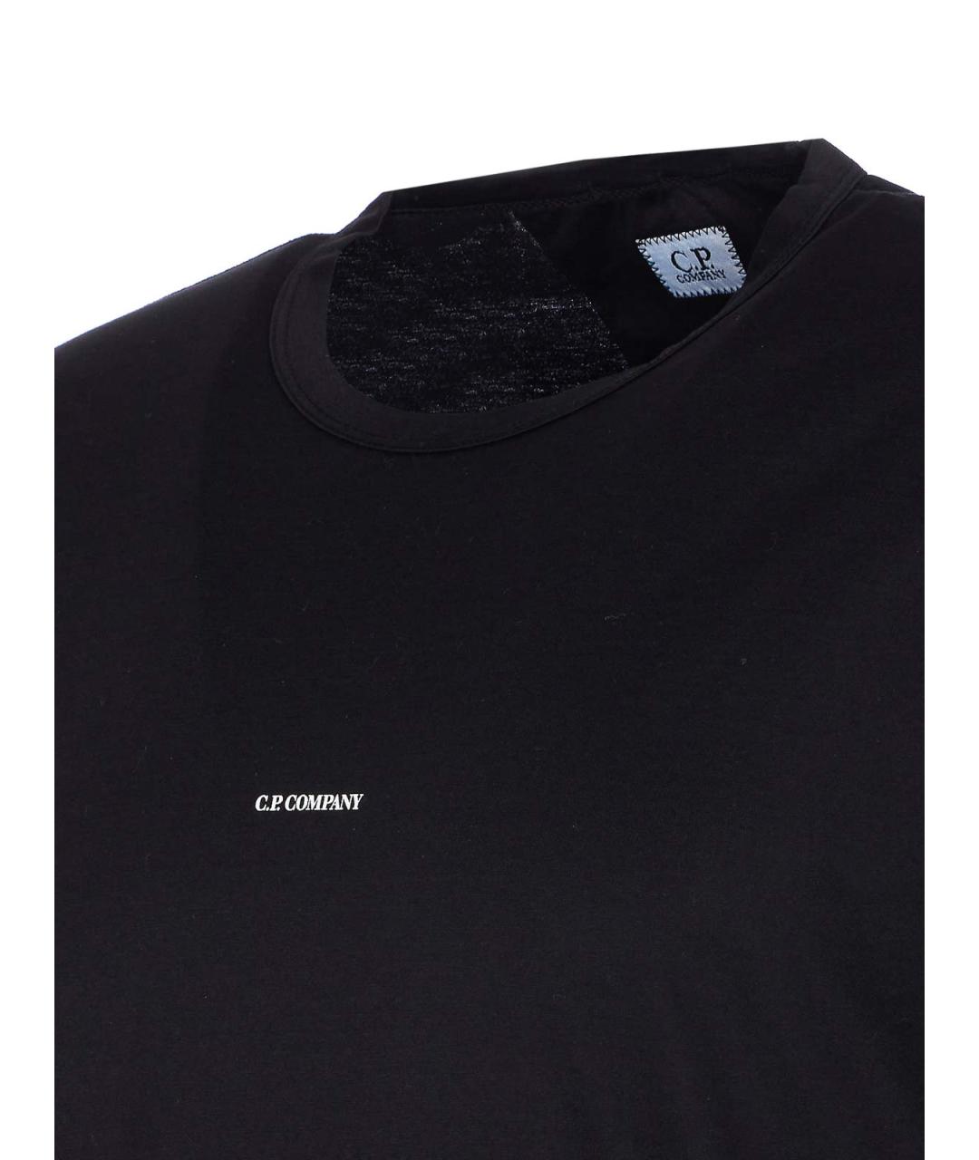 CP COMPANY Черная хлопковая футболка, фото 3