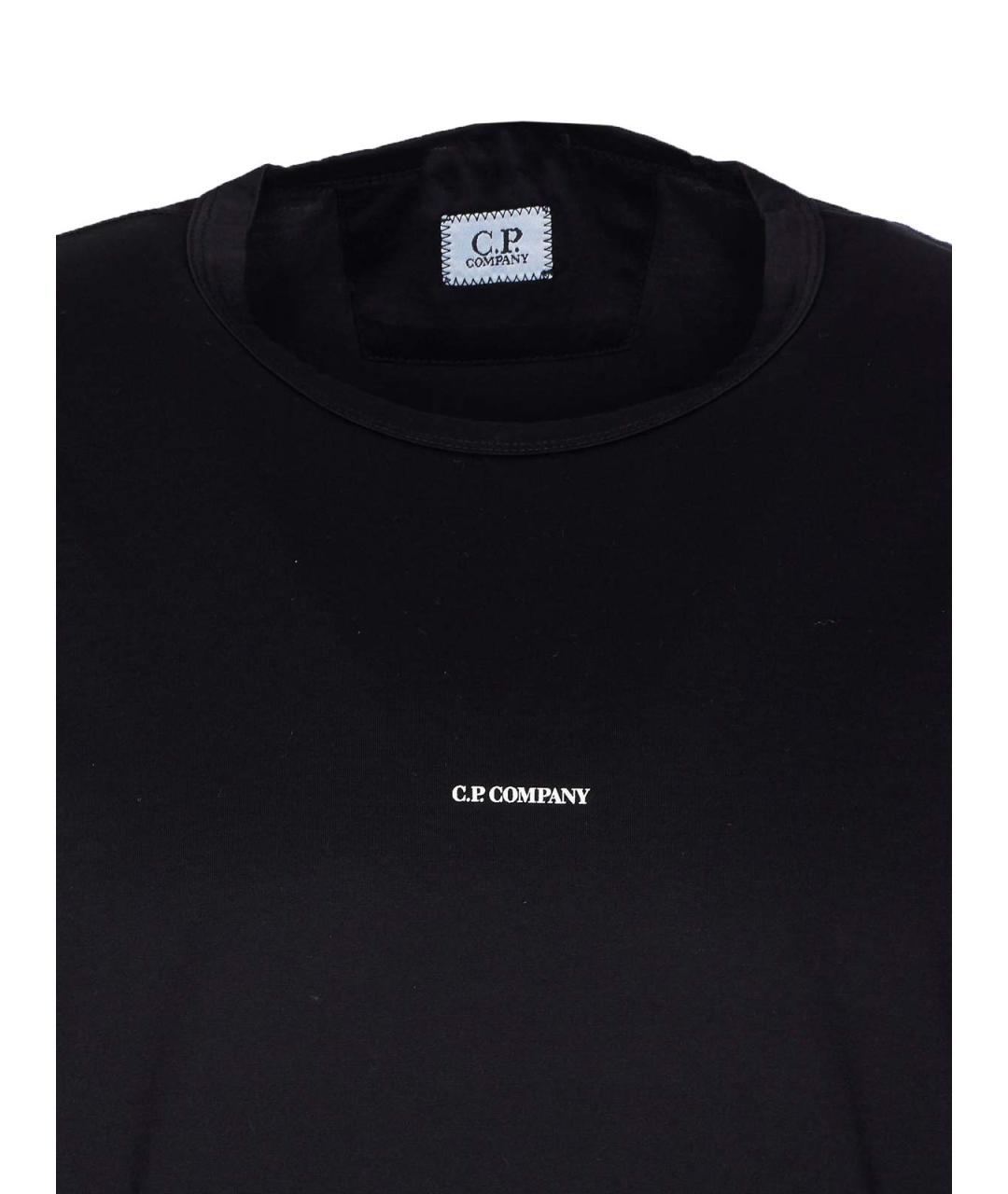 CP COMPANY Черная хлопковая футболка, фото 4