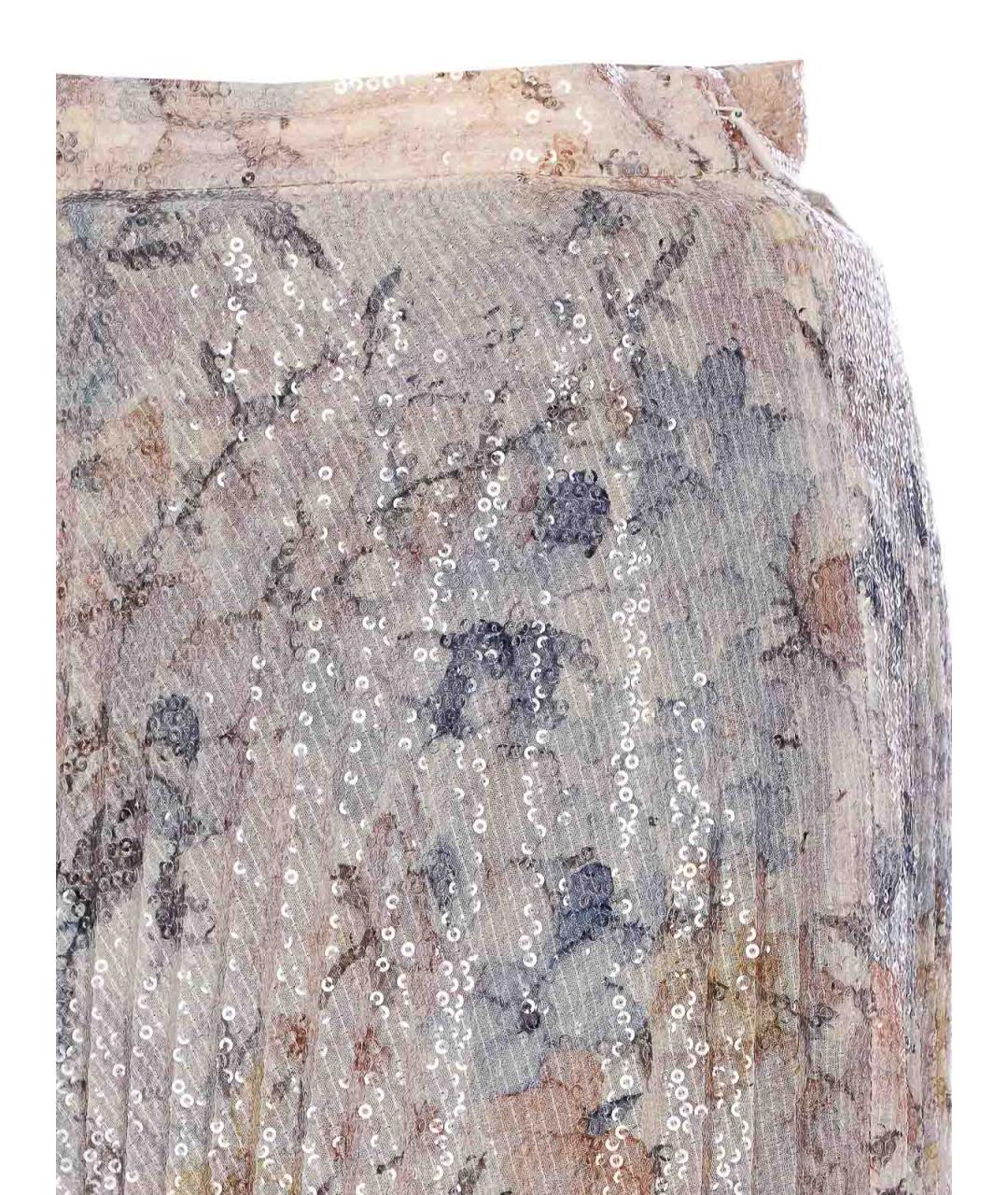 GOLDEN GOOSE Мульти полиэстеровая юбка миди, фото 4