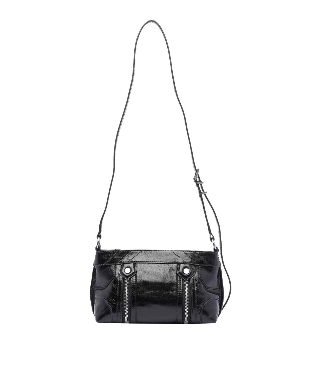 ZADIG & VOLTAIRE Черная кожаная сумка через плечо, фото 3