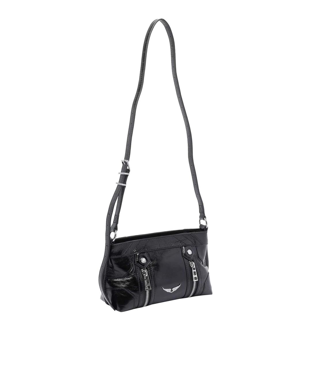 ZADIG & VOLTAIRE Черная кожаная сумка через плечо, фото 2