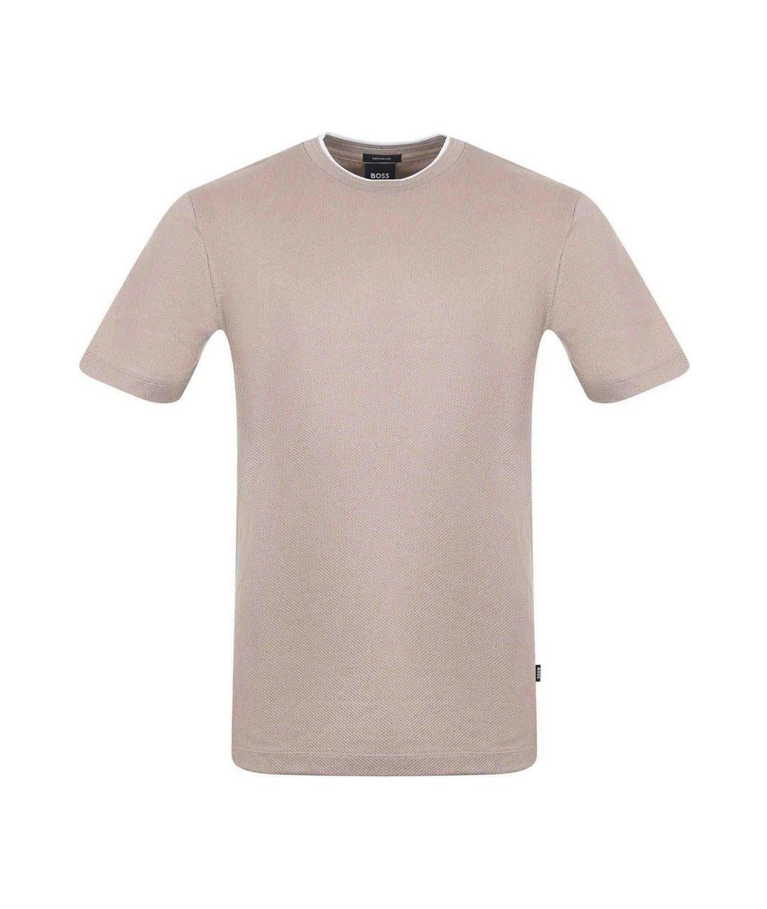 HUGO BOSS Бежевая хлопковая футболка, фото 1