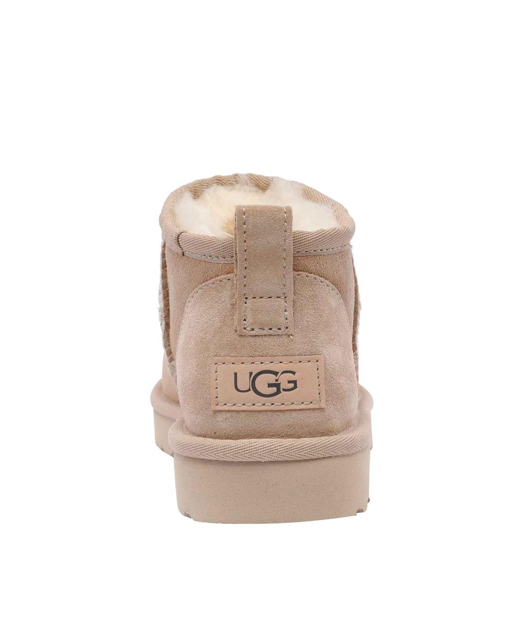 UGG Бежевые замшевые полусапоги, фото 4