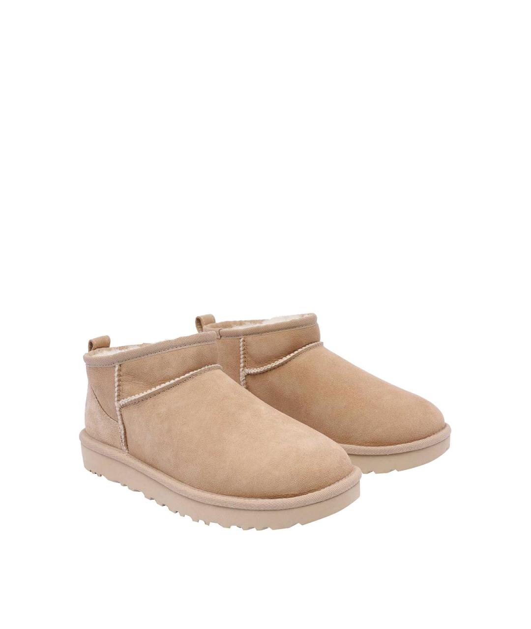 UGG Бежевые замшевые полусапоги, фото 2