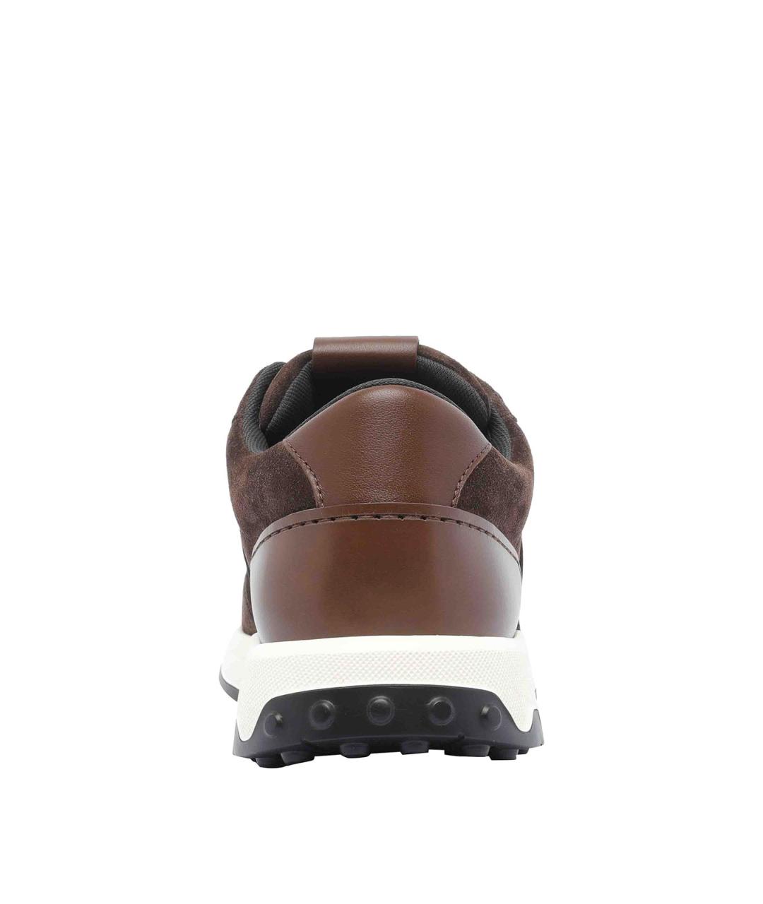 TOD'S Коричневые замшевые низкие кроссовки / кеды, фото 4