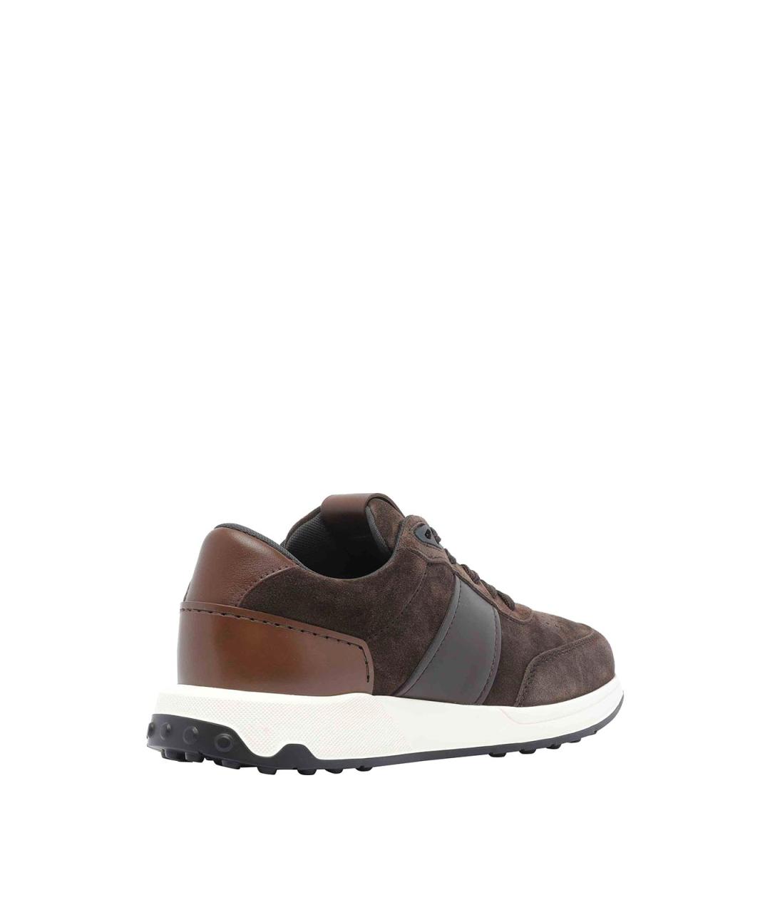 TOD'S Коричневые замшевые низкие кроссовки / кеды, фото 3