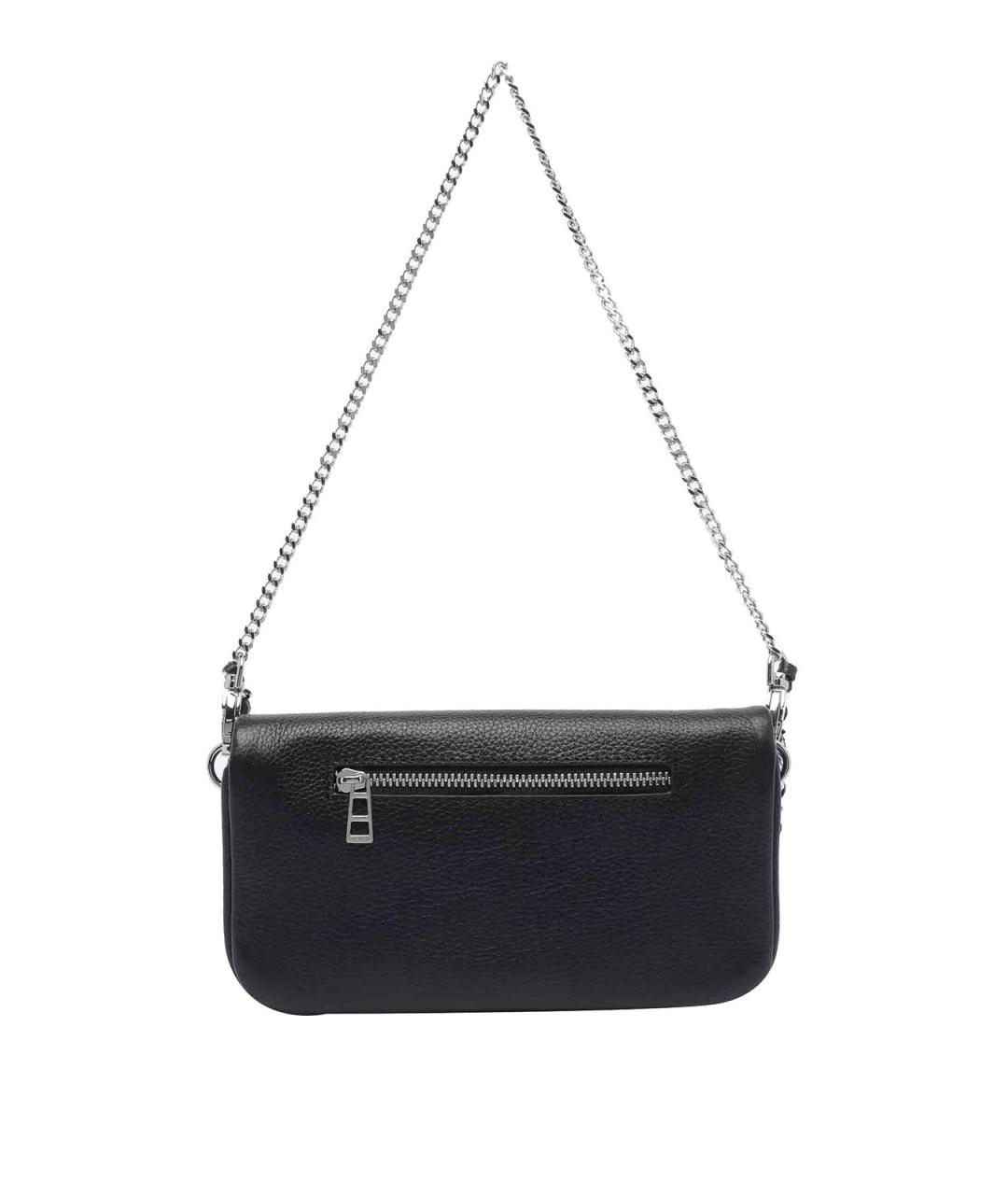ZADIG & VOLTAIRE Черная кожаная сумка через плечо, фото 3