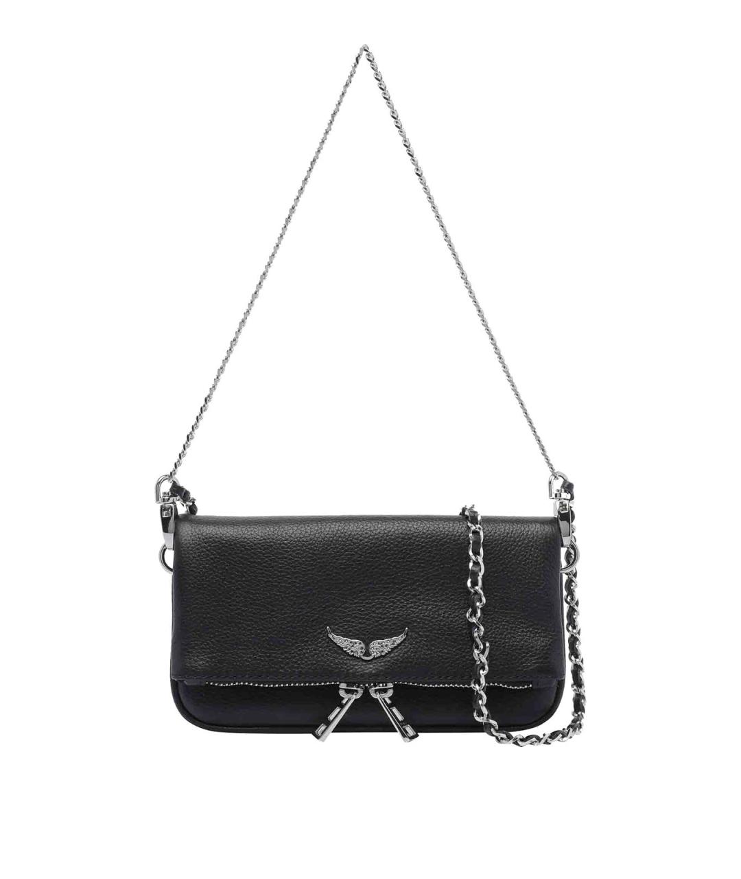 ZADIG & VOLTAIRE Черная кожаная сумка через плечо, фото 1
