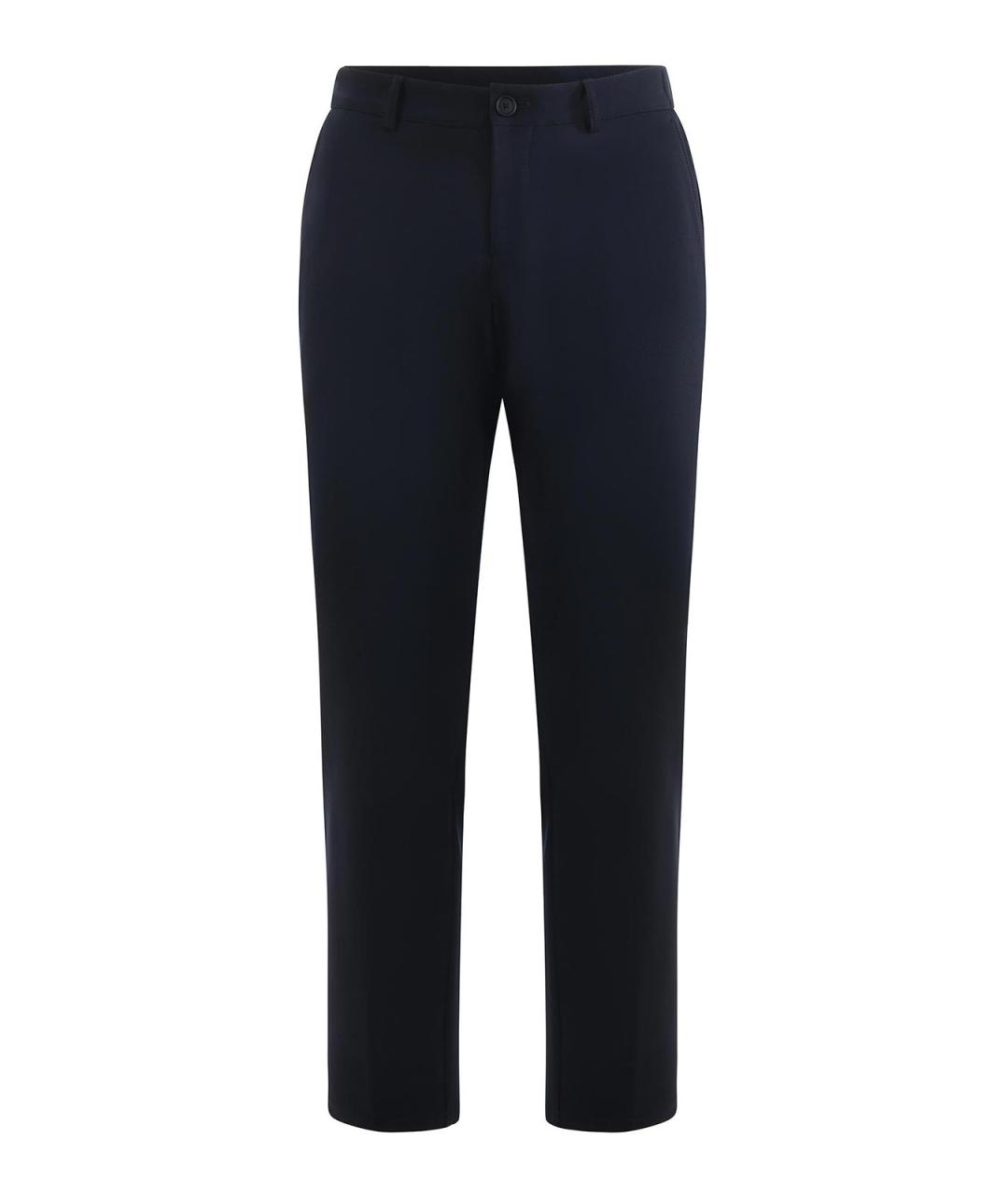 HUGO BOSS Синие вискозные повседневные брюки, фото 1