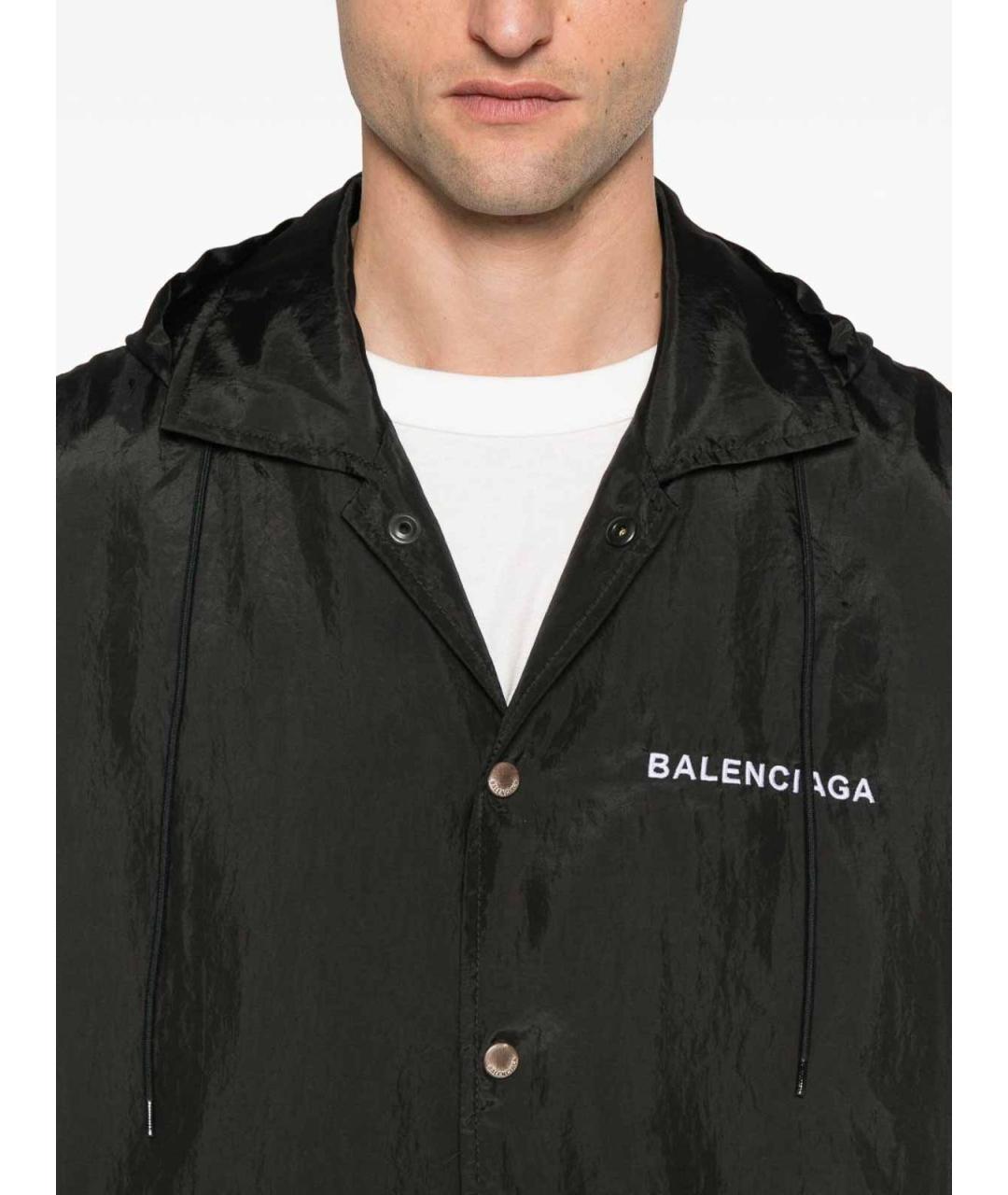 BALENCIAGA Черная полиэстеровая куртка, фото 5