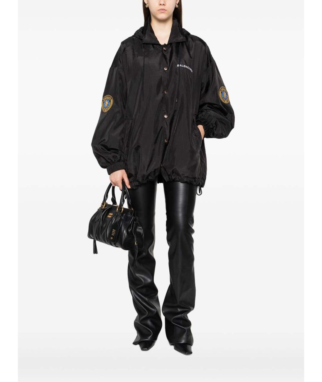 BALENCIAGA Черная полиэстеровая куртка, фото 3