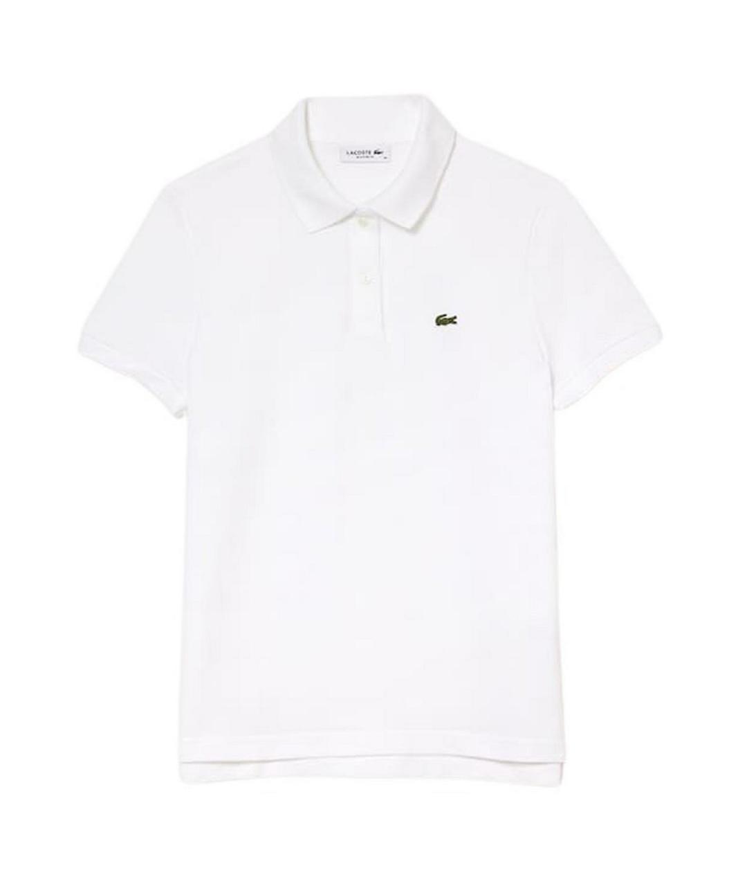 LACOSTE Белая хлопковая футболка, фото 1